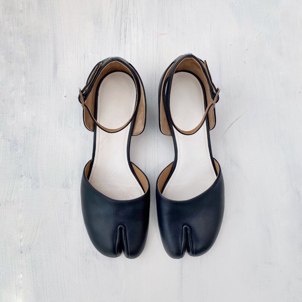Maison Margiela Black Tabi Ankle Strap Heels